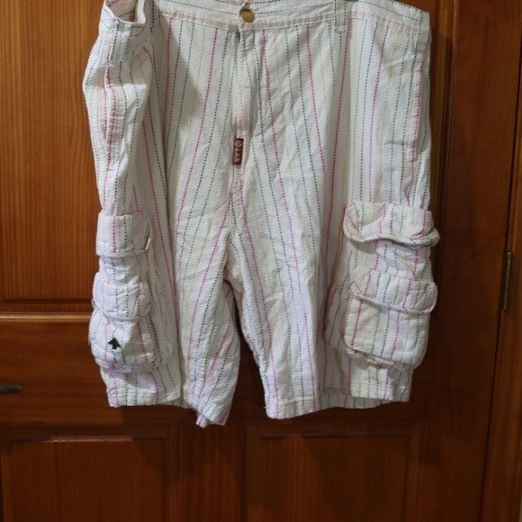 LRG Linen Short Suit Set Vintage Y2K Baggy Streetwear Hip Hop 5XL Two Piece - Picture 11 of 16